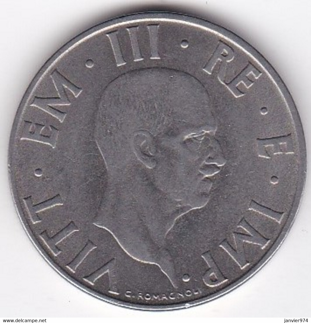 Italie 2 Lire 1939 An XVII, Non Magnétique Vittorio Emmanuel III , KM# 78a - 1900-1946 : Victor Emmanuel III & Umberto II