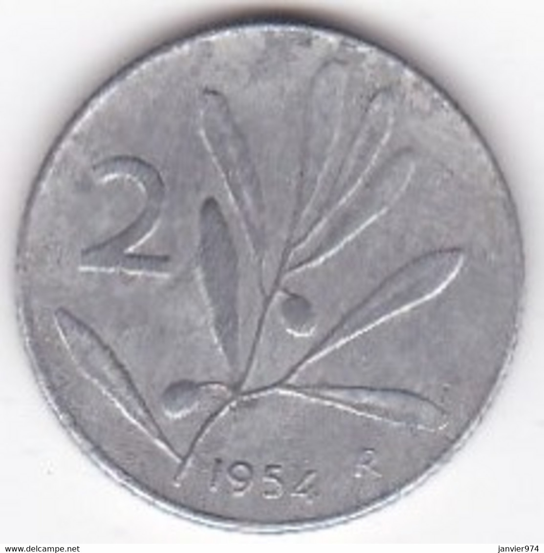 Italie 2 Lire 1954 Abeille , En Aluminium , KM# 94 - 2 Lire