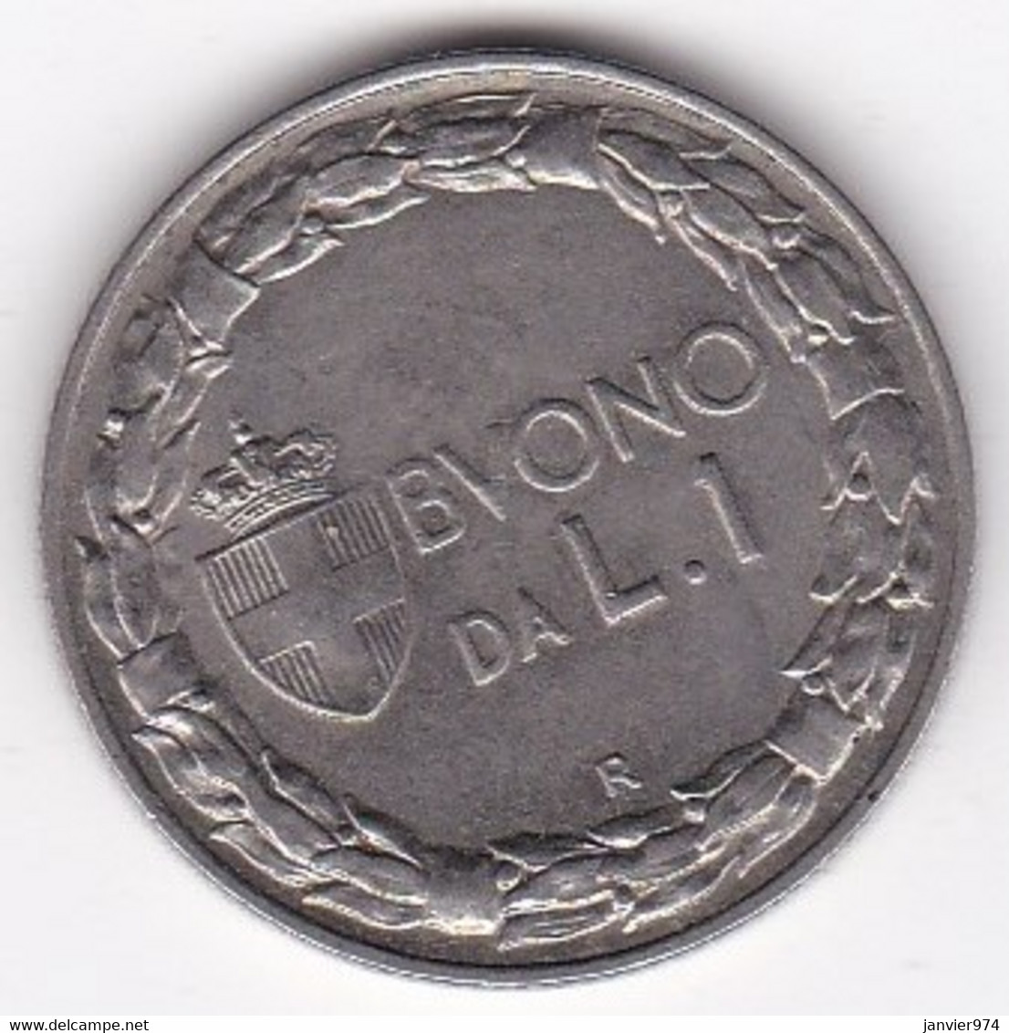 Italie Buono Da 1 Lire 1924 Vittorio Emmanuel III , En Nickel , KM# 62 - 1900-1946 : Victor Emmanuel III & Umberto II