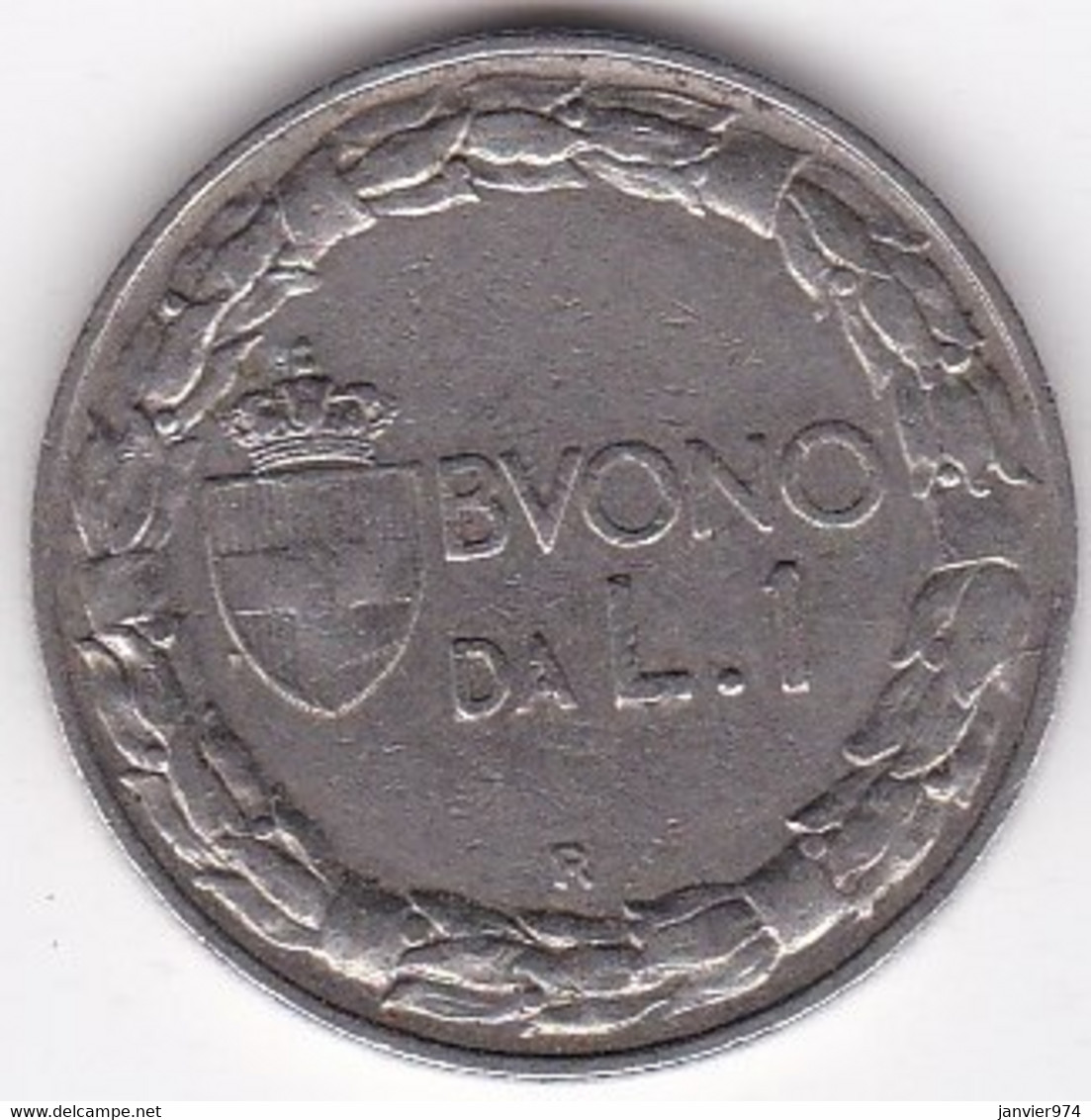 Italie Buono Da 1 Lire 1928 Vittorio Emmanuel III , En Nickel , KM# 62 - 1900-1946 : Victor Emmanuel III & Umberto II