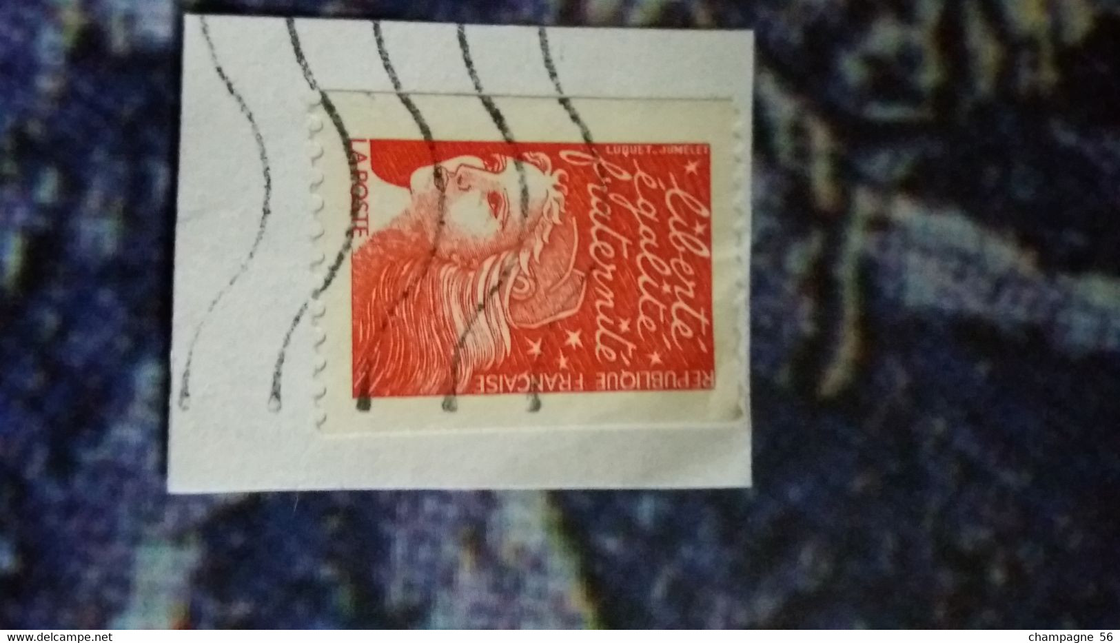 1997  N° 3084L  DOS N° ROUGE 345  BANDES 1/4 VIDE 1/4  BANDES ENTIERE + BANDES FINE PHO  TYPE 2 OBLITERE - Gebraucht