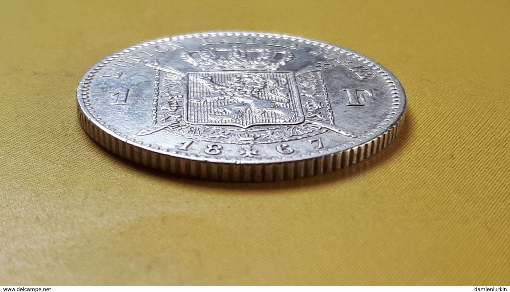 BELGIQUE LEOPOLD II SUPERBE 1 FRANC 1867 ARGENT  6 SUR 5 OU DOUBLE 6 COTES : 10€-40€-120€-325€ - 1 Franc