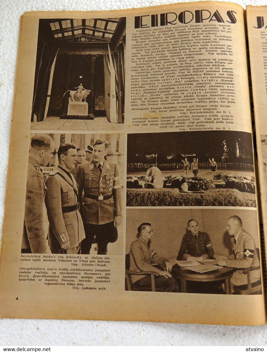 WW2 LATVIAN VINTAGE MAGAZINE "LAIKMETS" ISSUED 1942 YEAR - Otros & Sin Clasificación