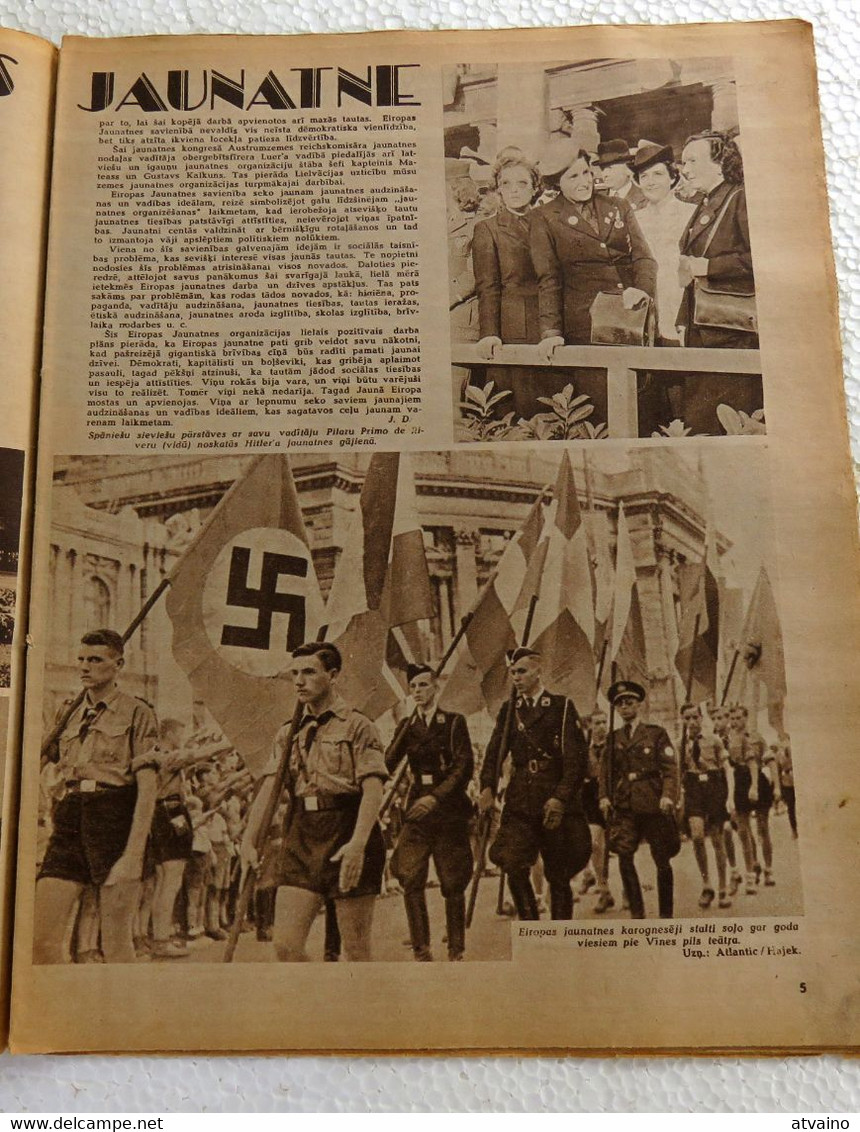 WW2 LATVIAN VINTAGE MAGAZINE "LAIKMETS" ISSUED 1942 YEAR - Andere & Zonder Classificatie