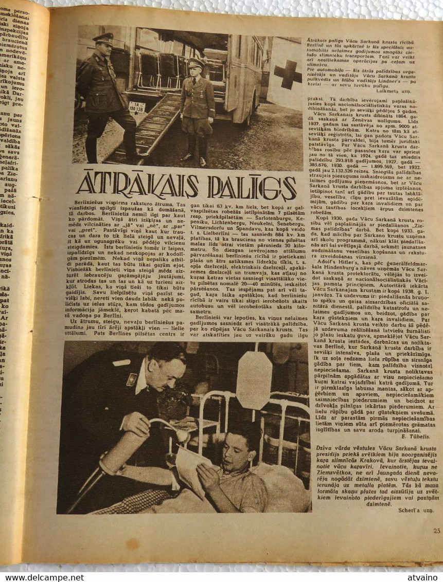 WW2 LATVIAN VINTAGE MAGAZINE "LAIKMETS" ISSUED 1943 YEAR - Other & Unclassified