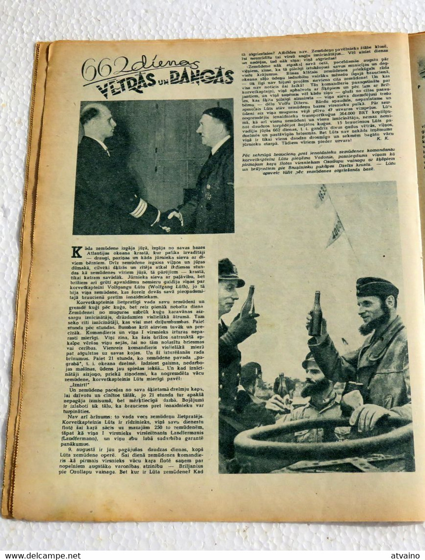 WW2 LATVIAN VINTAGE MAGAZINE "LAIKMETS" ISSUED 1943 YEAR - Other & Unclassified