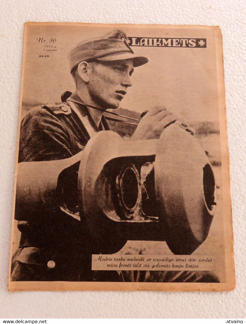 WW2 LATVIAN VINTAGE MAGAZINE "LAIKMETS" ISSUED 1943 YEAR - Otros & Sin Clasificación
