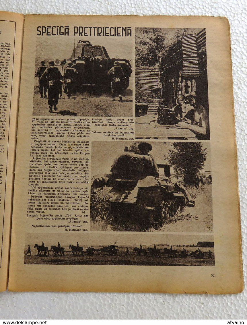 WW2 LATVIAN VINTAGE MAGAZINE "LAIKMETS" ISSUED 1943 YEAR - Autres & Non Classés