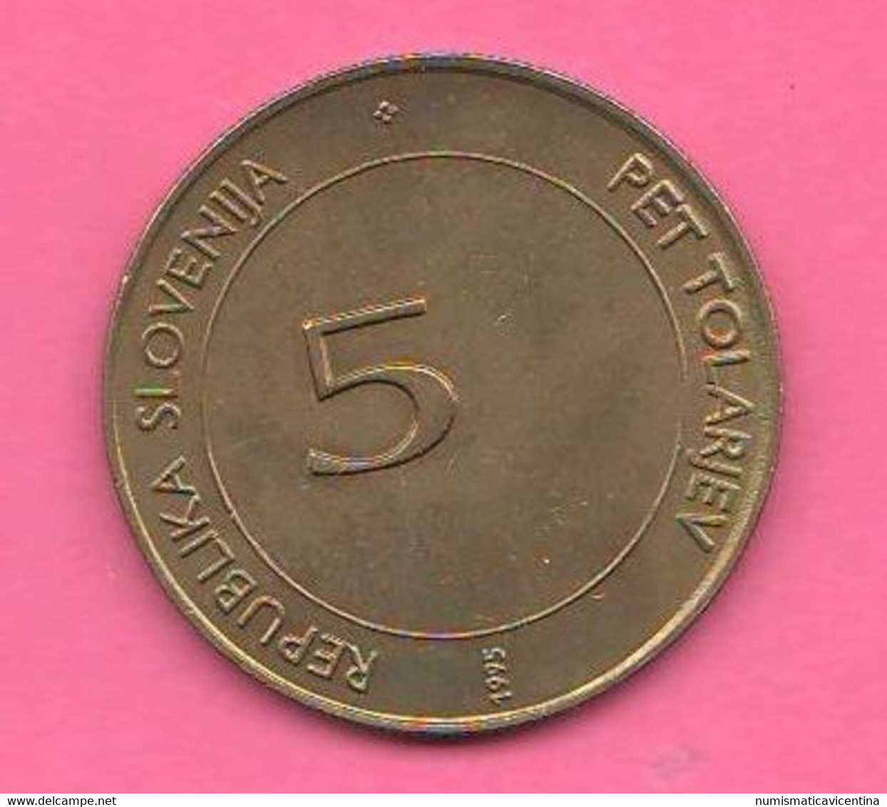 FAO Slovenia 5 Talleri 1995 Slovenija Pet Tolarjev Brass Coin - Slovénie