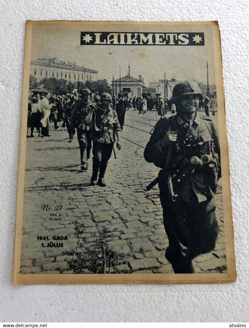 WW2 LATVIAN VINTAGE MAGAZINE "LAIKMETS" ISSUED 1944 YEAR - Andere & Zonder Classificatie