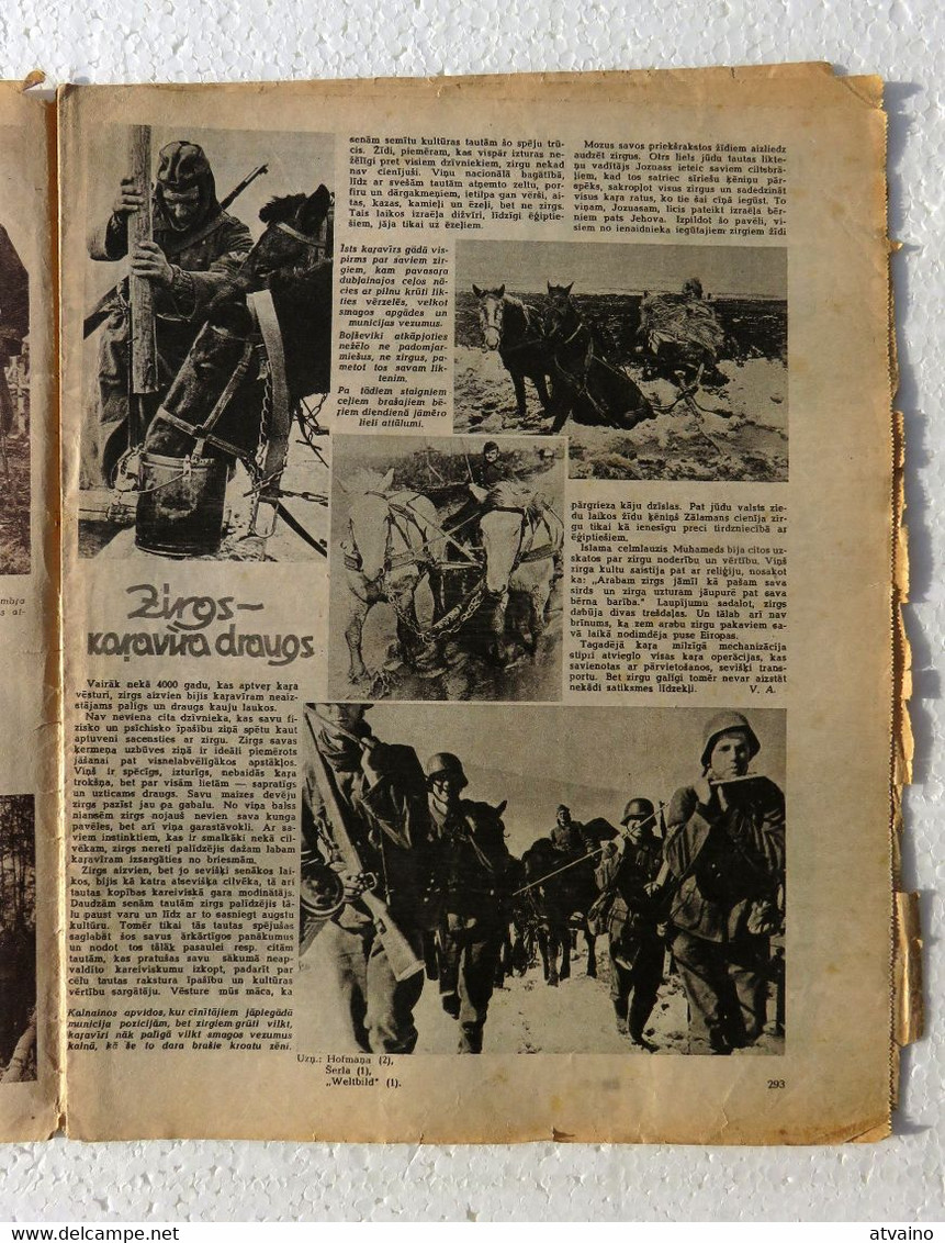 WW2 LATVIAN VINTAGE MAGAZINE "LAIKMETS" ISSUED 1943 YEAR - Otros & Sin Clasificación