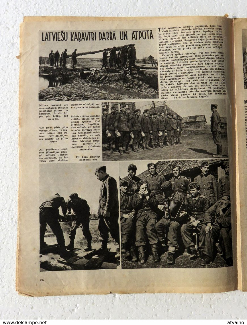 WW2 LATVIAN VINTAGE MAGAZINE "LAIKMETS" ISSUED 1943 YEAR - Andere & Zonder Classificatie