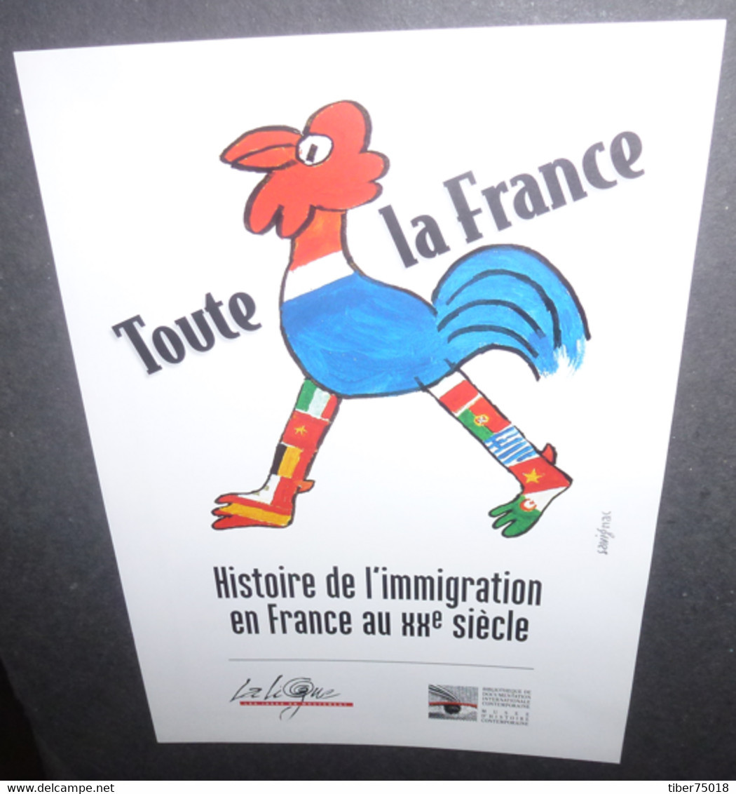Affiche Programme (21 X 30) Histoire De L'immigration En France Au XXe Siècle (illustration : Savignac) - Savignac