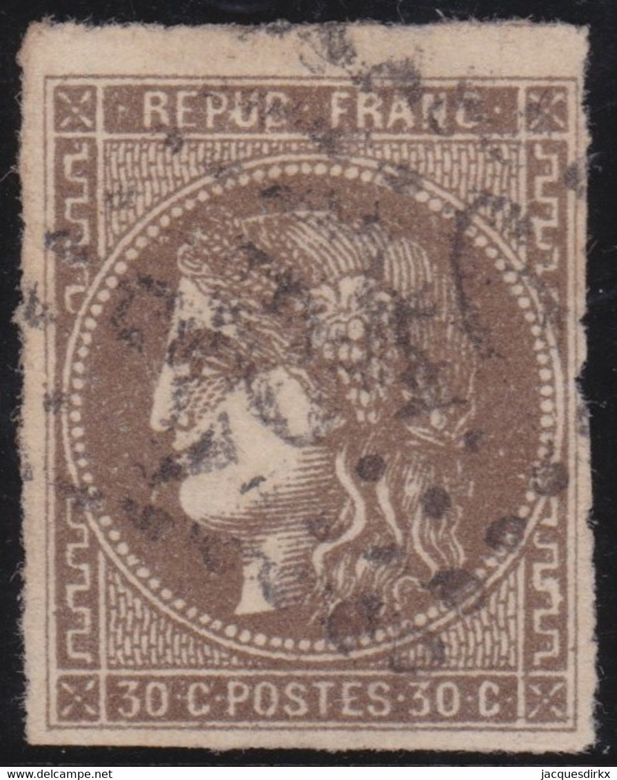 France   .    Y&T   .   47    (2 Scans)     .     O    .    Oblitéré - 1870 Ausgabe Bordeaux