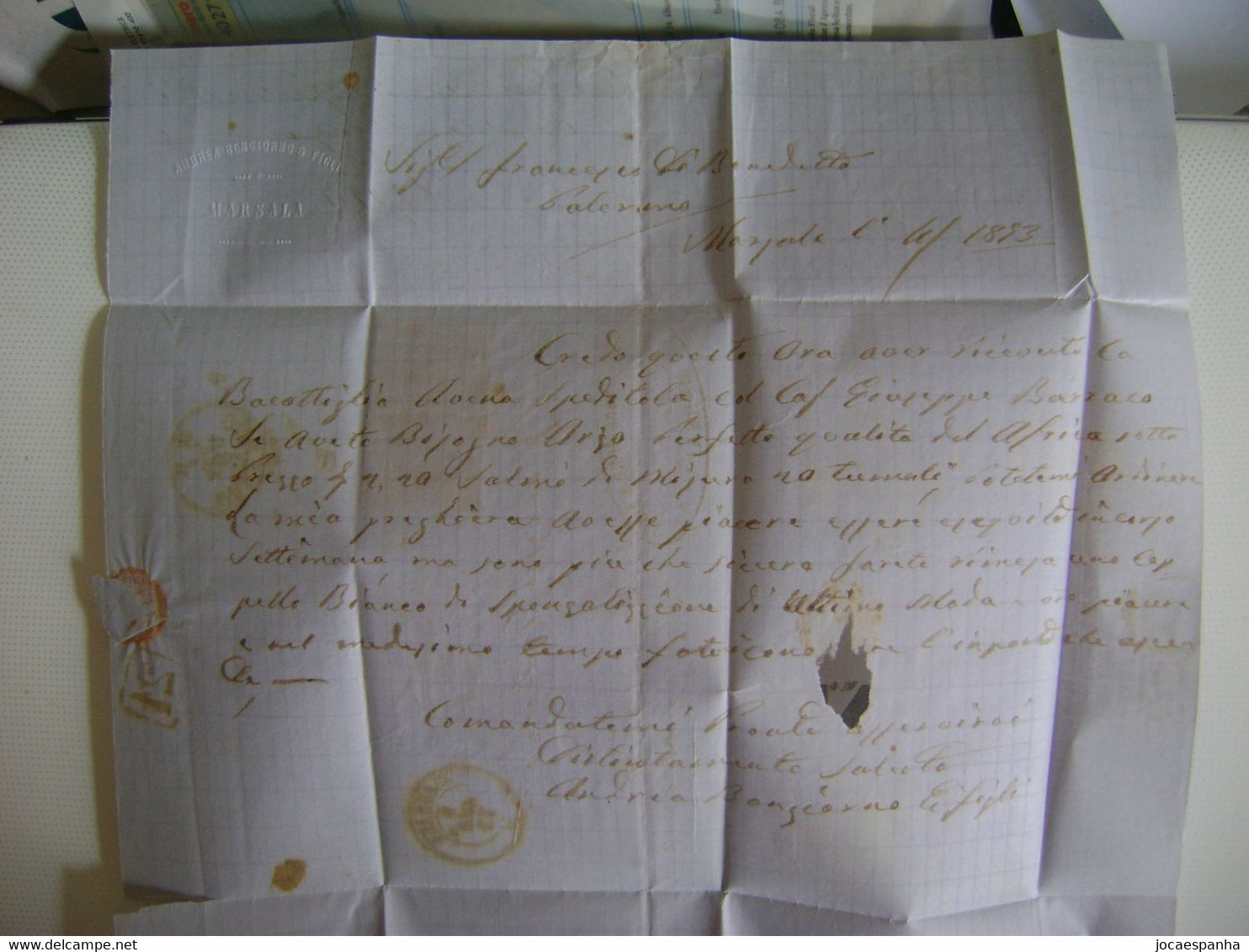 ITALY - LETTER SENT FROM MARSALA TO PALERMO IN 1873 IN THE STATE - Altri & Non Classificati