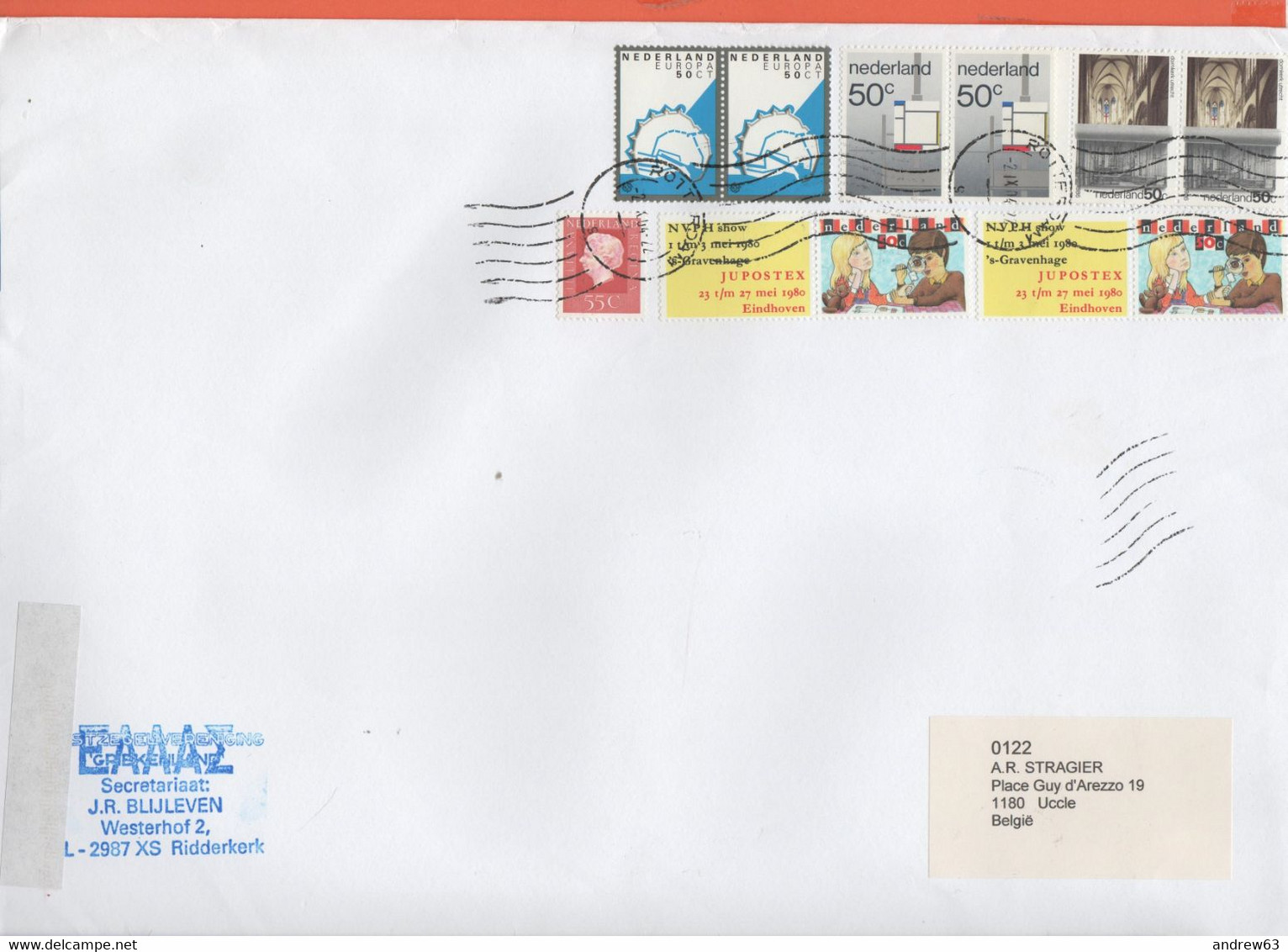 OLANDA - NEDERLAND - Paesi Bassi - 2004 - 11 Stamps - Big Envelope - Viaggiata Da Rotterdam Per Uccle,Brussels, Belgium - Brieven En Documenten