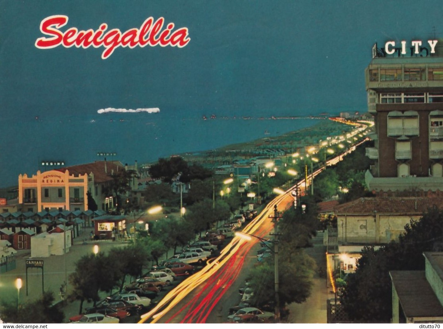 Senigallia - Lungomare Di Notte - Formato Grande Viaggiata – FE390 - Senigallia