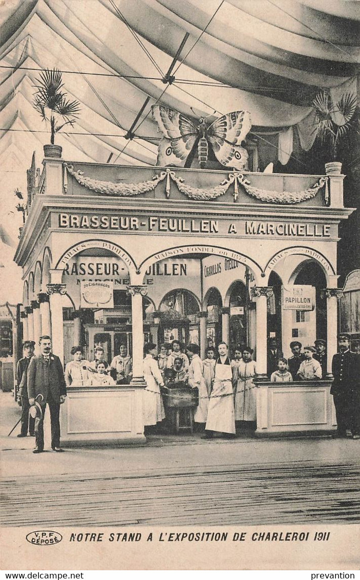Brasseur-Feuillen A MARCINELLE - "Notre Stand A L'exposition De Charleroi 1911" - Manufacture De Tabacs Fondée En 1875 - Charleroi