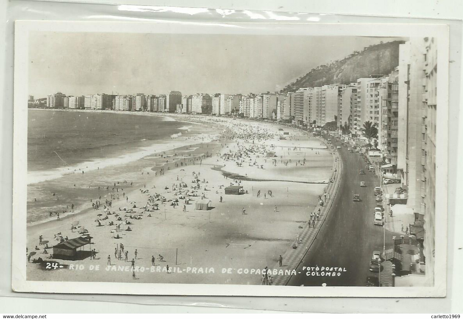 RIO DE JANEIRO - BRASIL-PRAIA DE COPACABANA - FOTO POSTAL COLOMBO - VIAGGIATA   FP - Rio De Janeiro