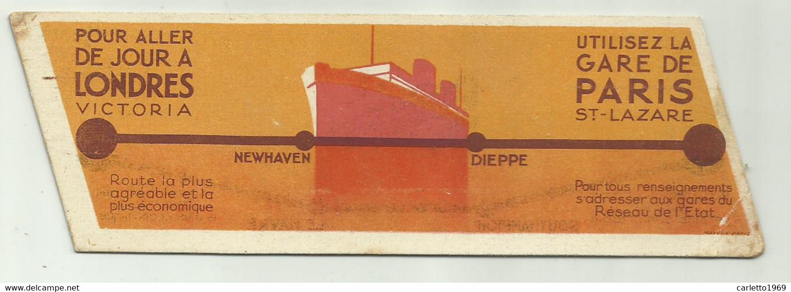 SEGNALIBRO NEWHAVEN-DIEPPE - TRASPORTO CON NAVE - Bookmarks