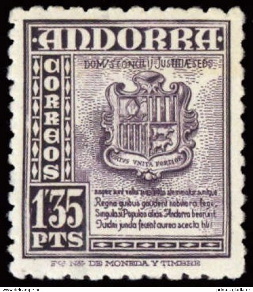 1948, Andorra Spanische Post, 50, ** - Other & Unclassified