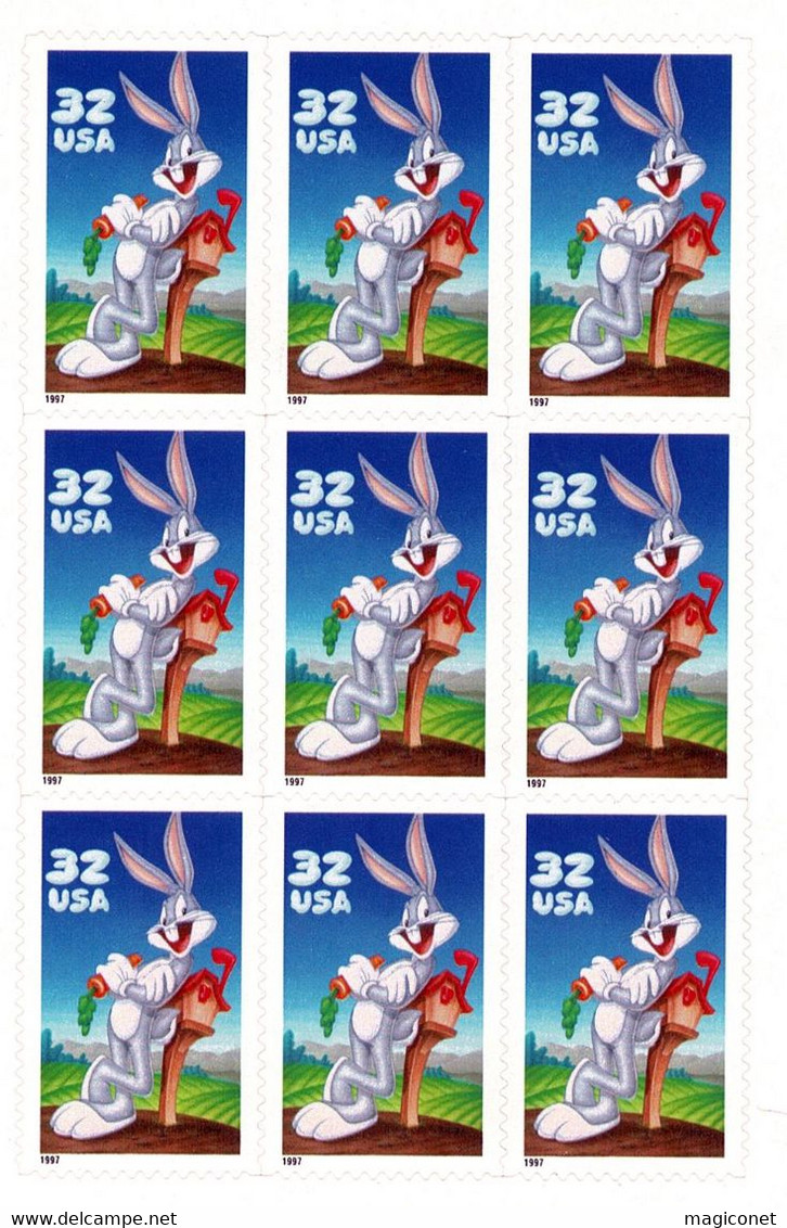 Etats-Unis - 3 Bloc De 9 - Walt Disney - - Multiples & Strips