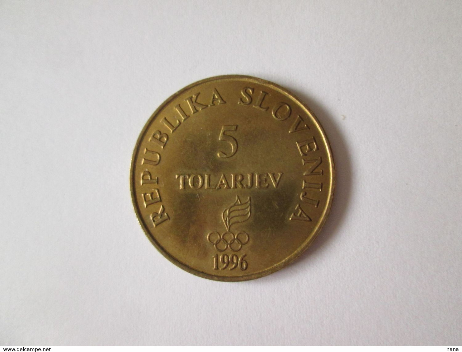 Slovenia 5 Tolarjev 1996 UNC Coin The Centenary Of The Olympic Games See Pictures - Slowenien