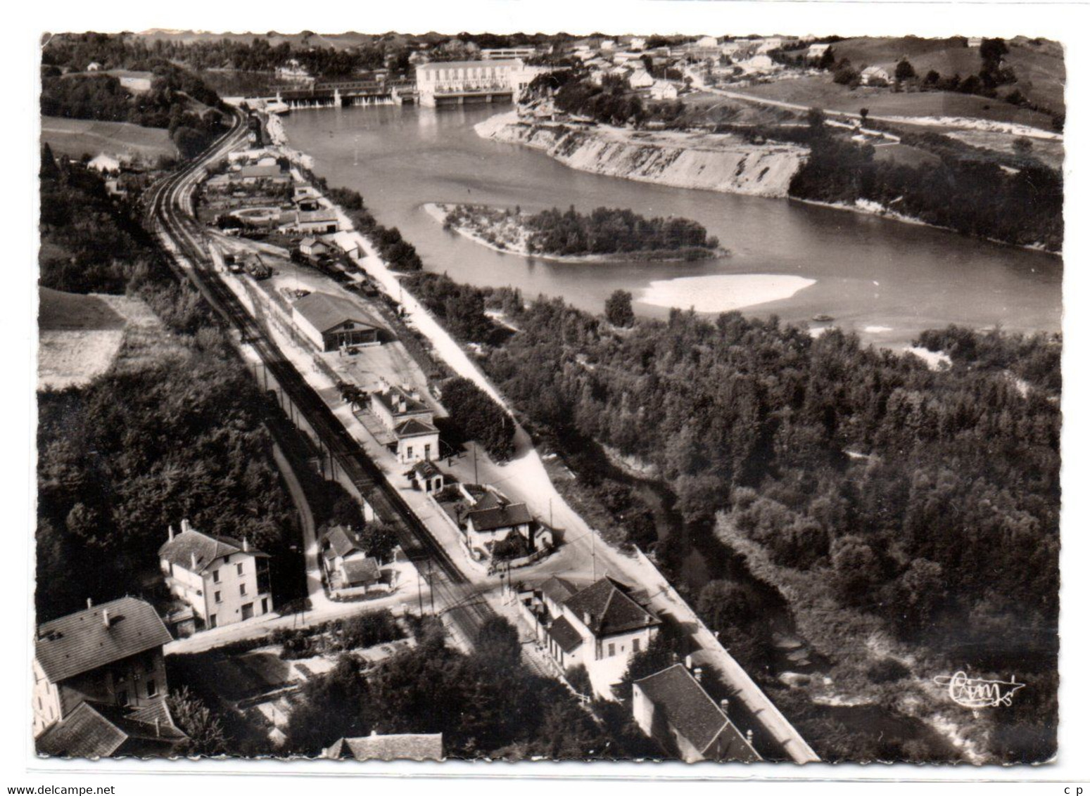 Seyssel - Quartier De La Gare - Au Fond , Le Barrage - La Gare   - CPSM°Gk - Seyssel