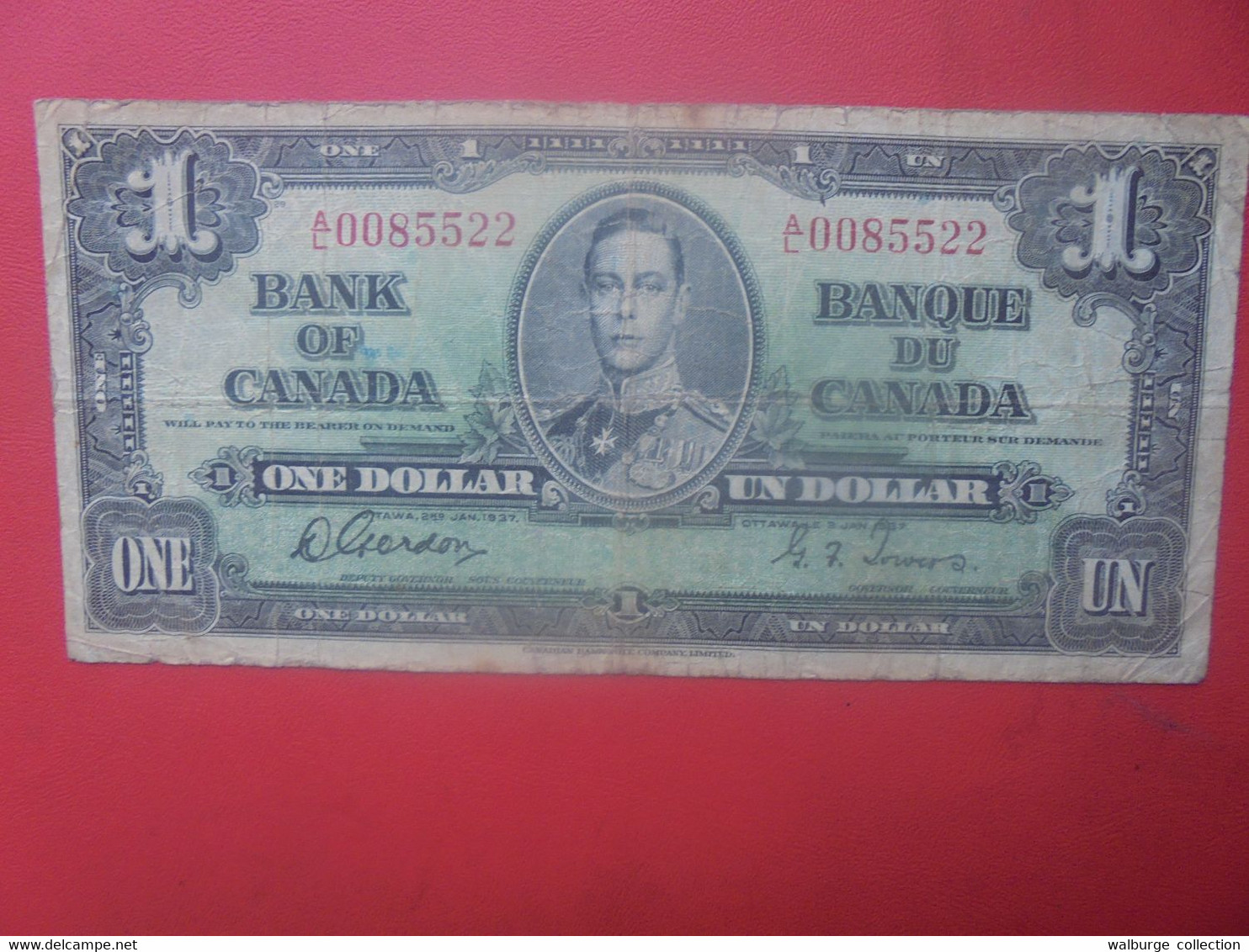 CANADA 1$ 1937 Circuler (L.13) - Canada