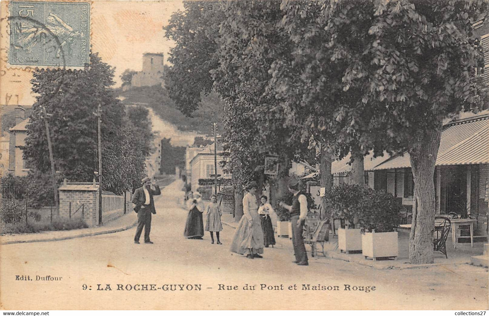 95-LA-ROCHE-GUYON-RUE DU PONT ET MAISON ROUGE - La Roche Guyon