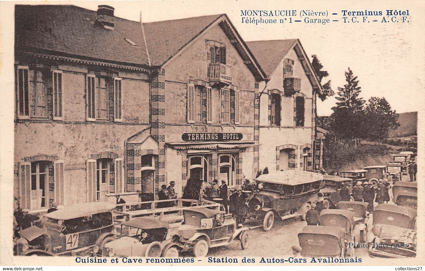 58-MONTSAUCHE-TERMINUS HÔTEL STATION DES AUTOS-CARS AVALLONNAIS - Montsauche Les Settons