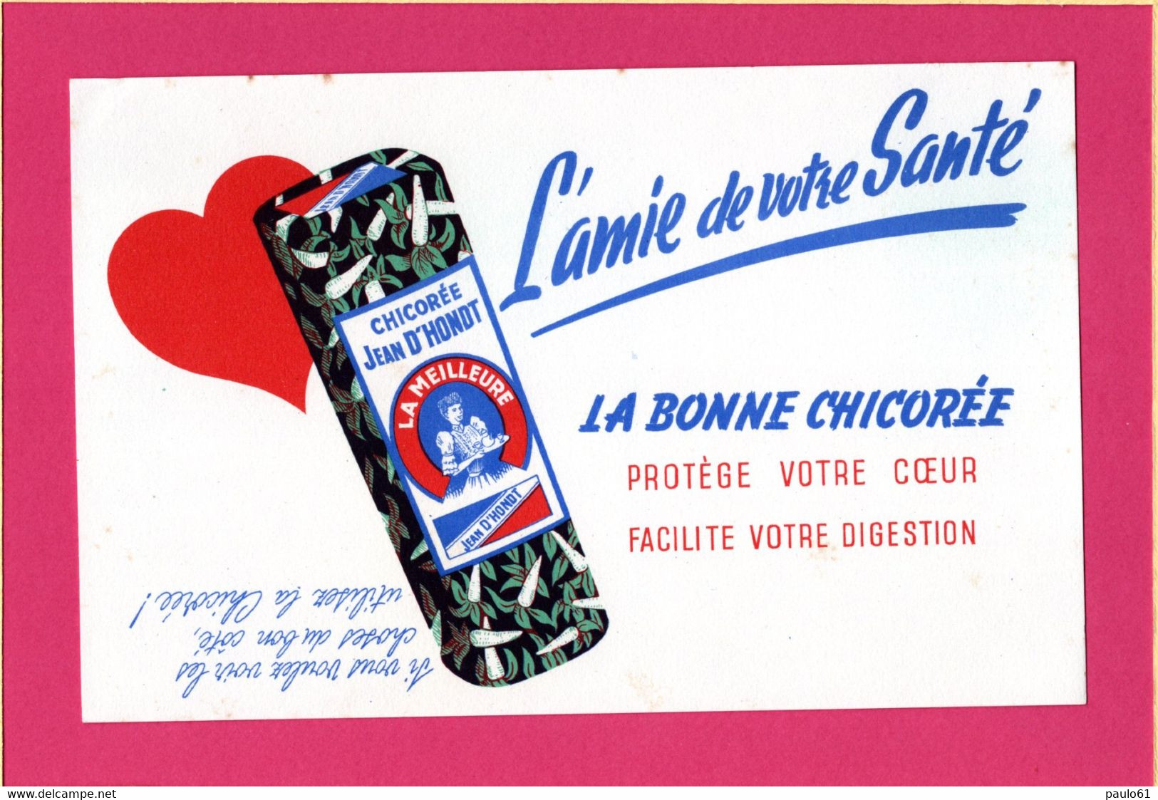 BUVARD & Blotting Paper :Chicorée Jean D'HONDT L'amie De Votre Santé - Café & Thé