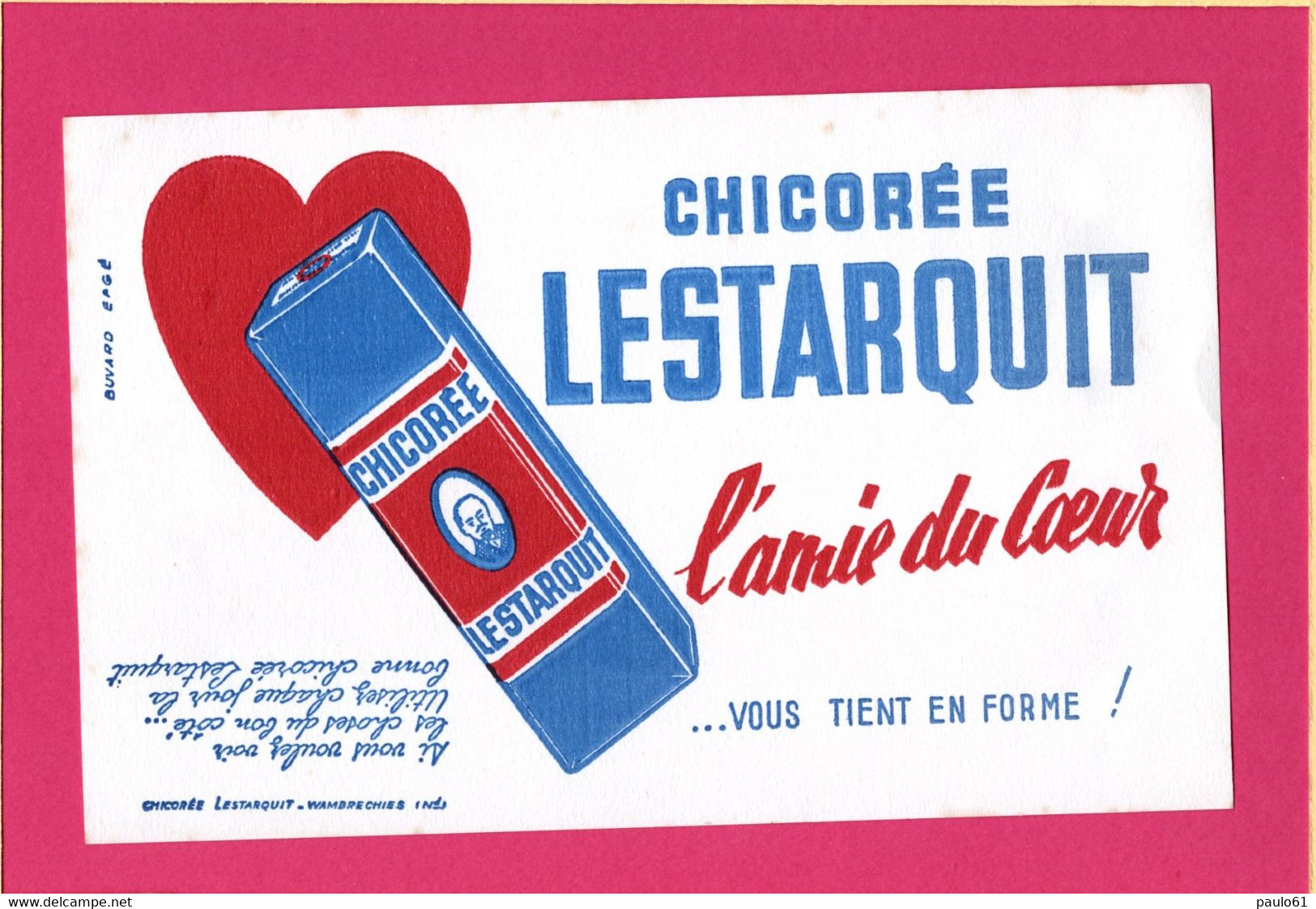 BUVARD & Blotting Paper :Chicorée LESTARQUIT L'amie Du Coeur - Café & Thé