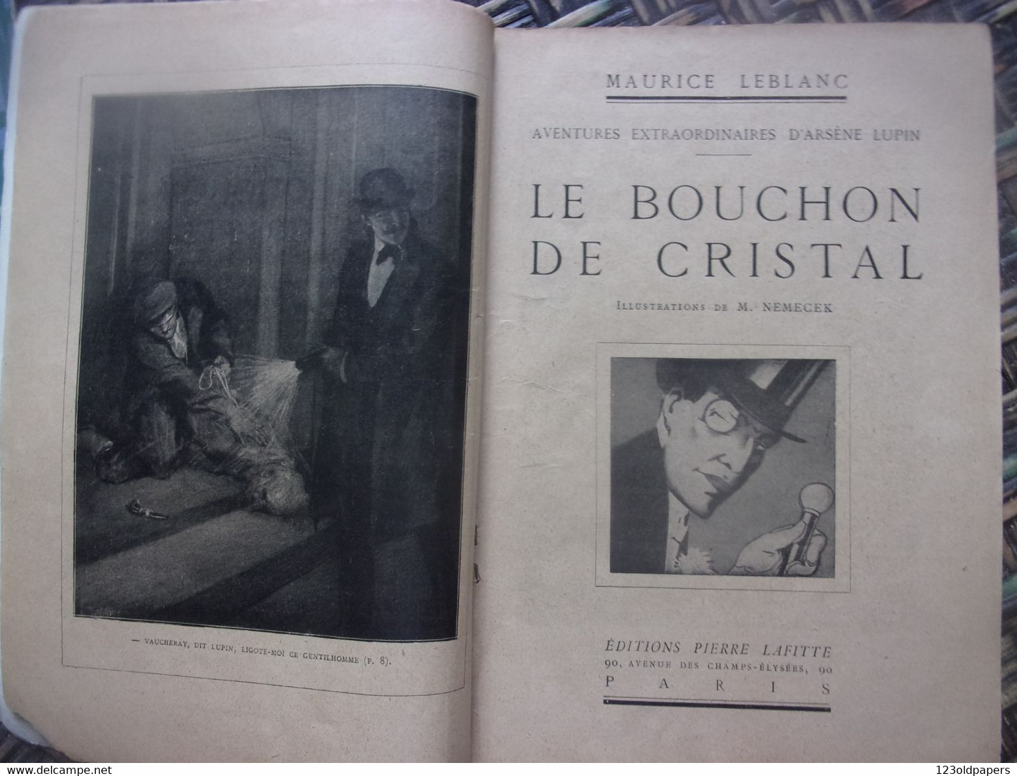 ARSENE LUPIN  LE BOUCHON DE CRISTAL  ILLUSTRATIONS M NEMECEK   // Maurice Leblanc - Pierre Lafitte - Other & Unclassified