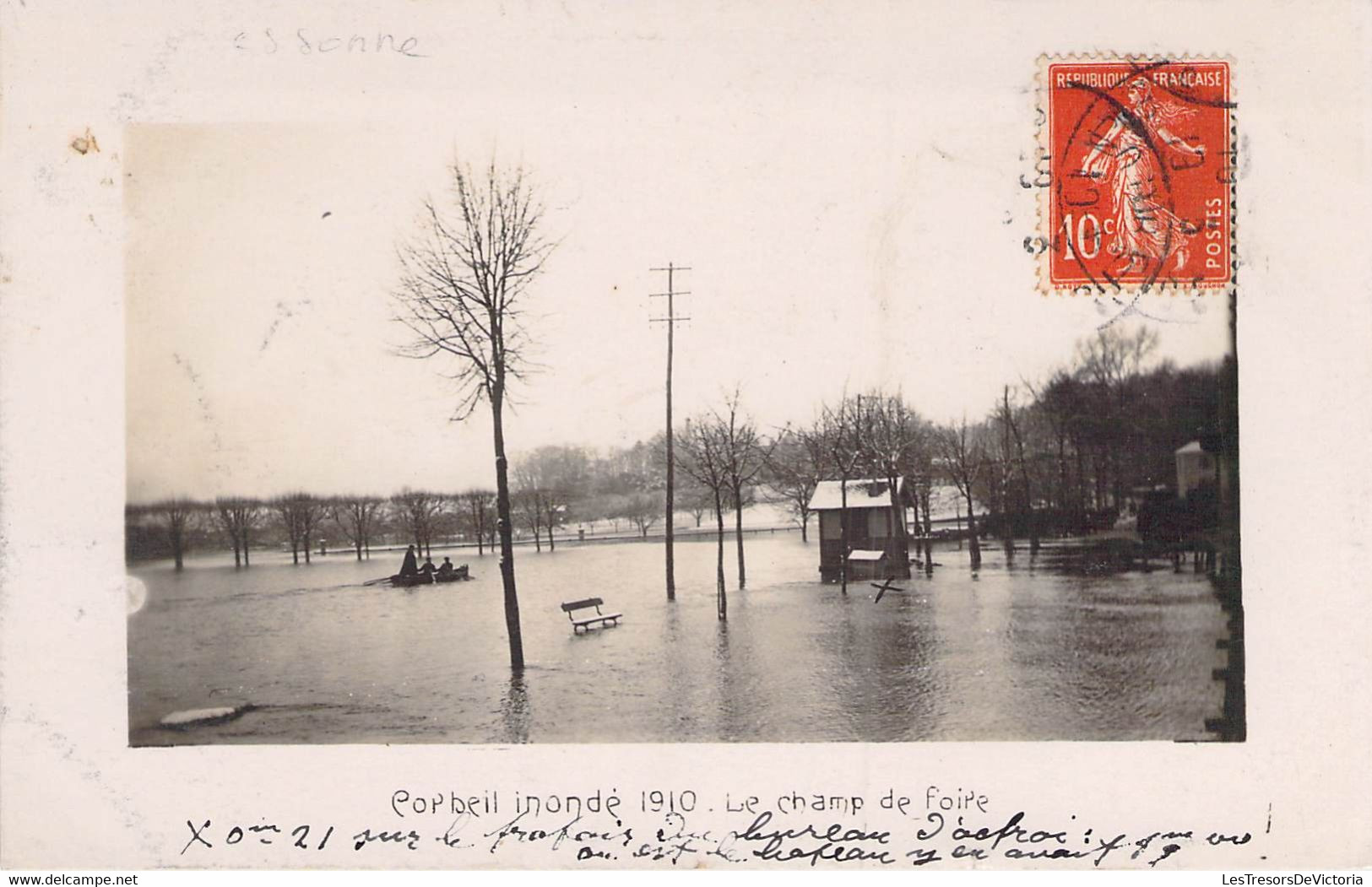 CPA - 91 - CORBEIL - INONDE EN 1910 - Le Champ De Foire - Corbeil Essonnes