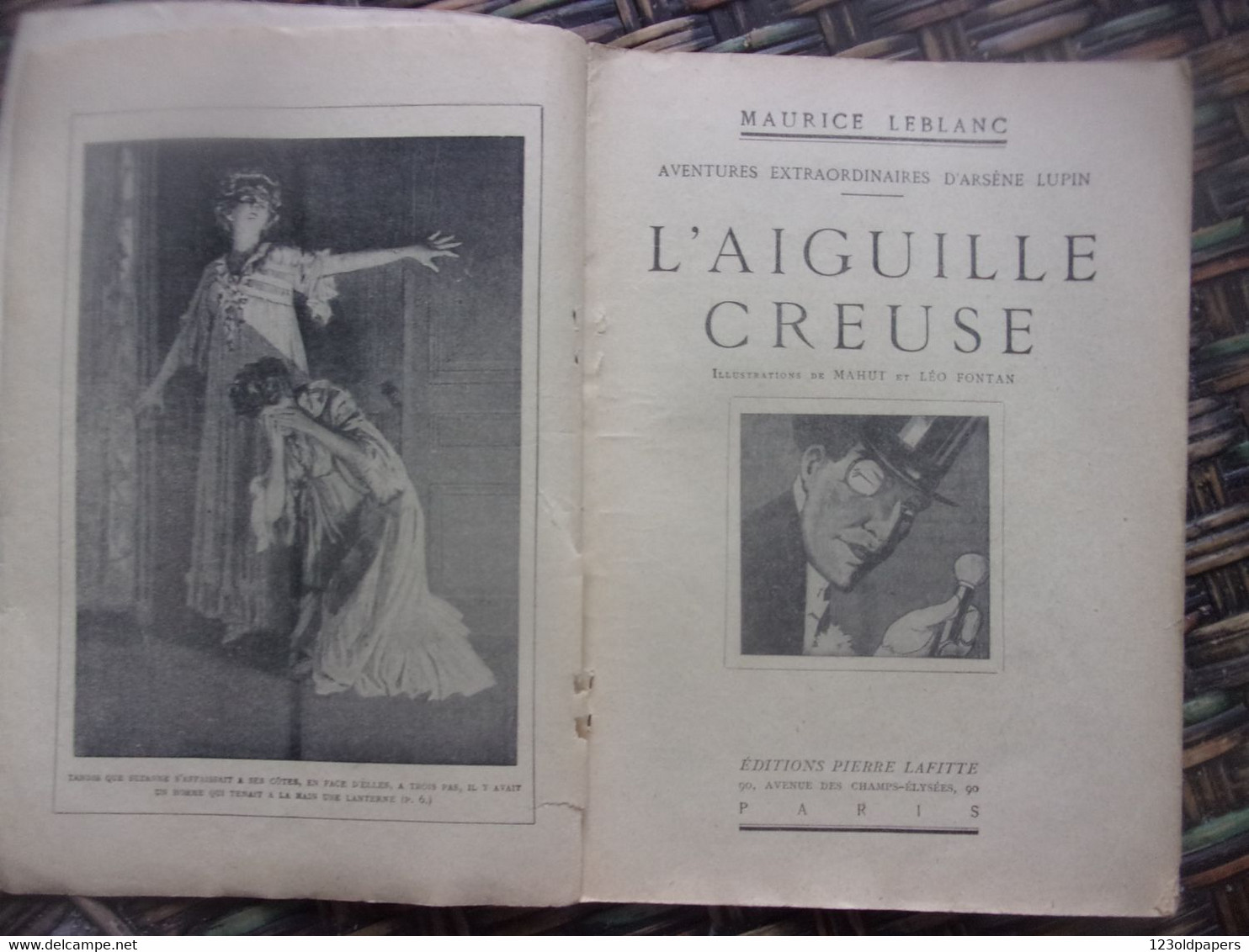ARSENE LUPIN L AIGUILE CREUSE ILLUSTRATIONS MAHUT ET LEO FONTAN  // Maurice Leblanc - Pierre Lafitte - 1901-1940