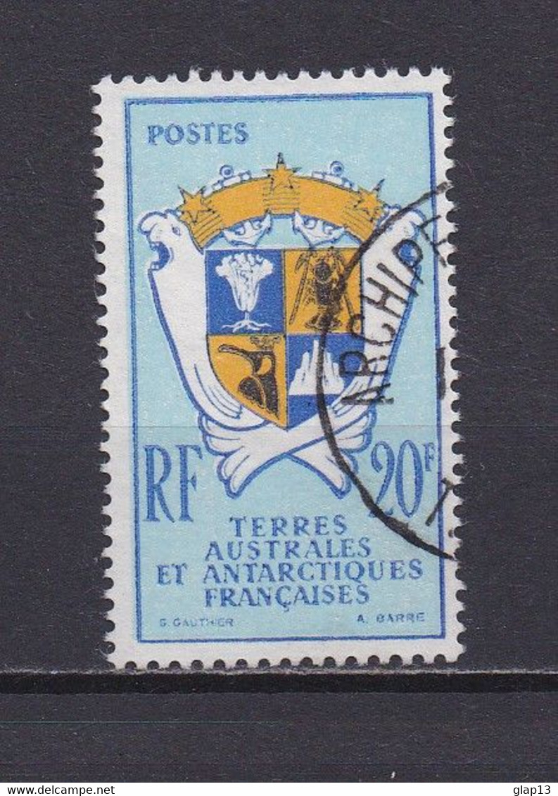 TAFF 1959 TIMBRE N°15 OBLITERE ARMOIRIE - Usados