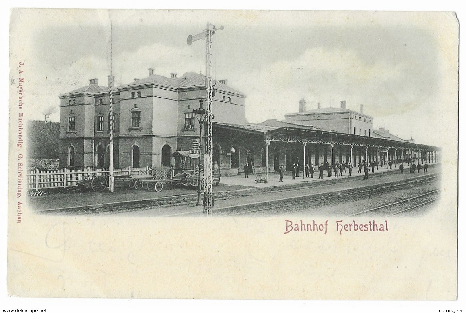 BAHNHOF HERBESTHAL  ( Cachet 1899 ) - Lontzen