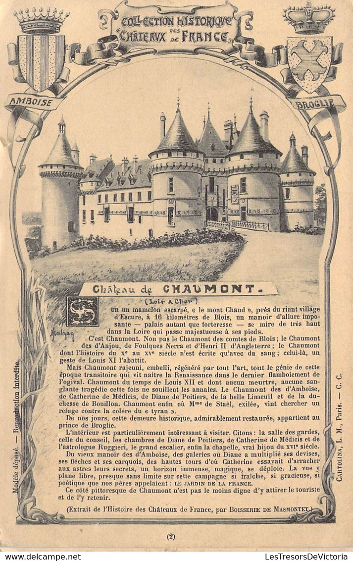 CPA - 41 - Château De CHAUMONT - Collection Historique Des Châteaux De France - Sonstige & Ohne Zuordnung