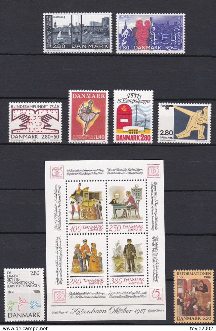 Dänemark 1986 - Kompletter Jahrgang - Postfrisch MNH - Full Years