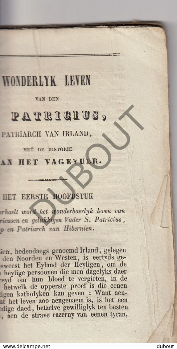 Gent - Leven Heilige Patricius, Patriarch Van Irland, 1859 I.C. Van Paemel  (W165) - Oud