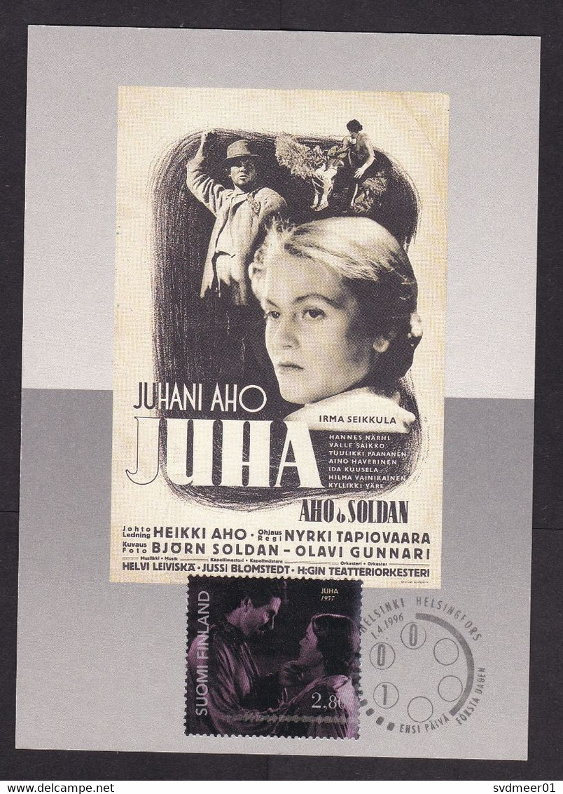 Finland: 3x Stationery Picture Postcard, 1996, Maximum Card With Stamp At Back, Cinema, Movie Poster (traces Of Use) - Storia Postale