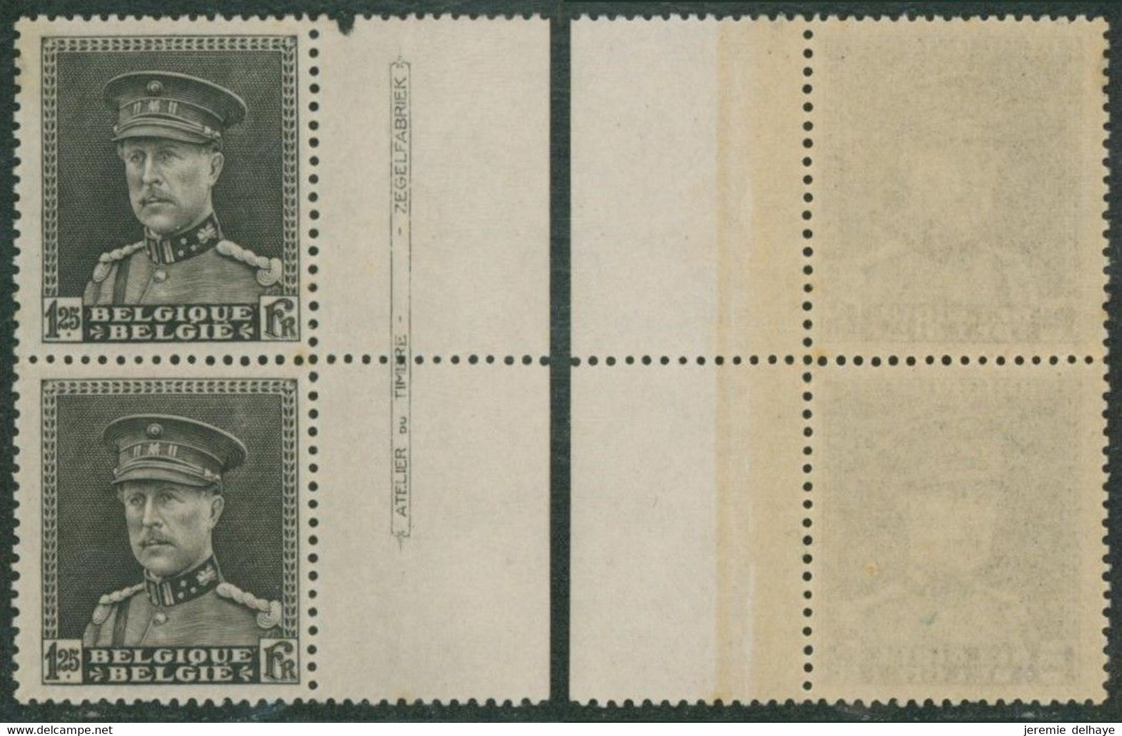 Képi - N°318** Neuf Sans Charnières (MNH) En Paire + BDF Et Inscription "Atelier Du Timbres" - 1931-1934 Képi