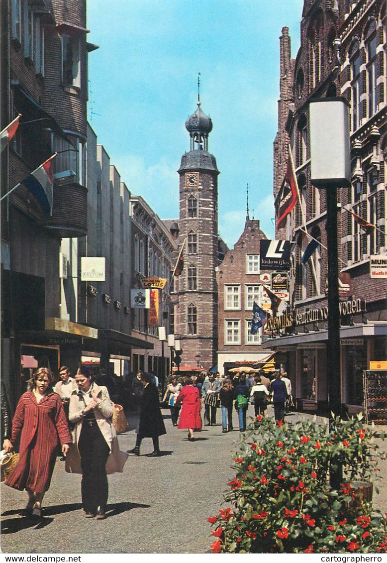 Postcard Netherlands Venlo Vleesstraat Met Stadhuis - Venlo