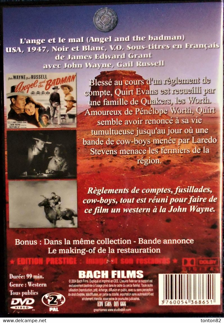 L'Ange Et Le Mal - John Wayne - Édition Prestige - Image Et Son Restaurés . - Western / Cowboy