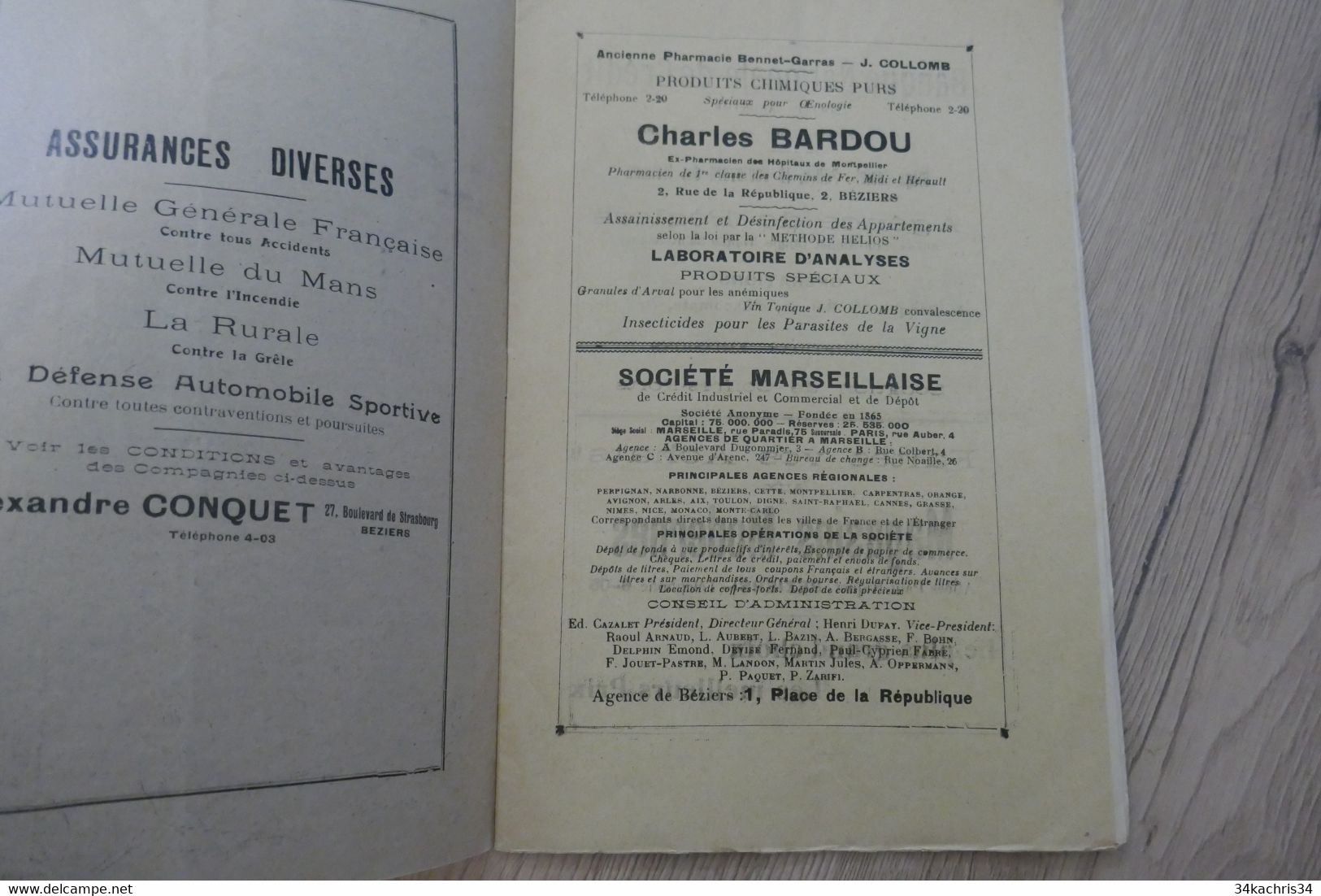 Revue Littéraire 1928 La Cigalo Lengadouciano Béziers Illustré 32 P + Pub - Languedoc-Roussillon