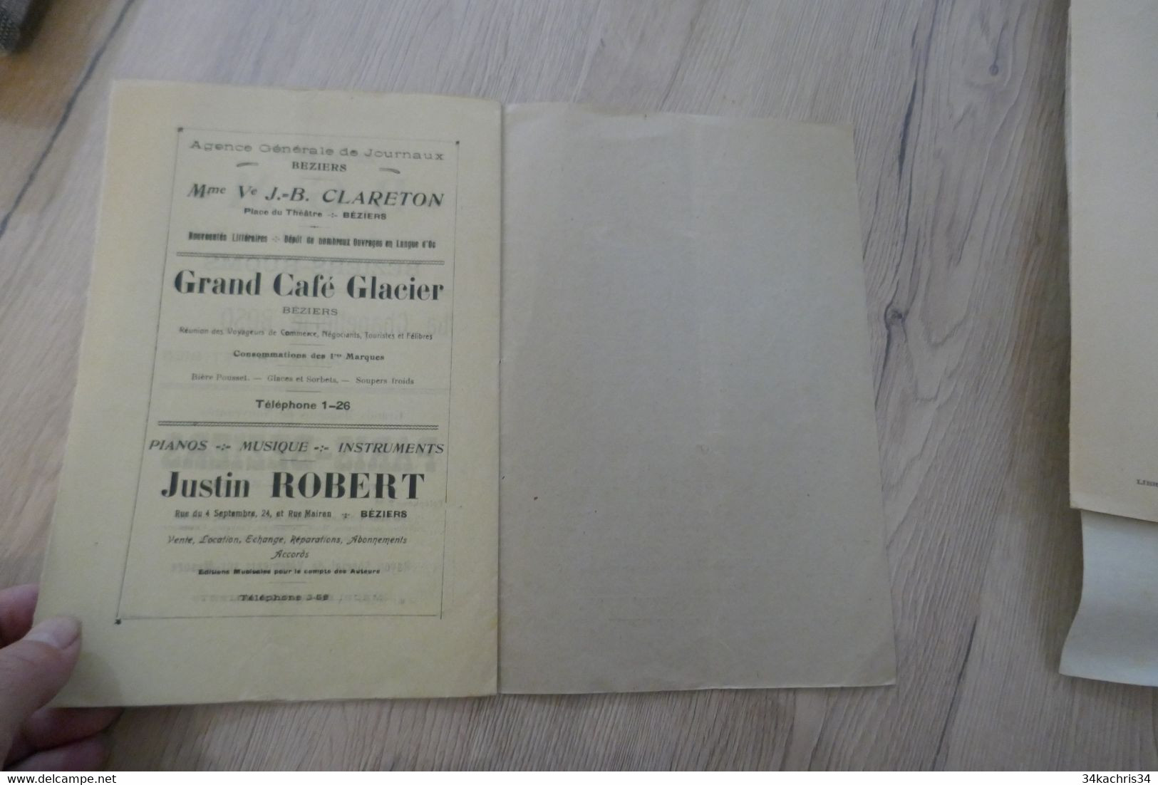 Revue littéraire 1928 la Cigalo lengadouciano Béziers illustré 32 p + pub