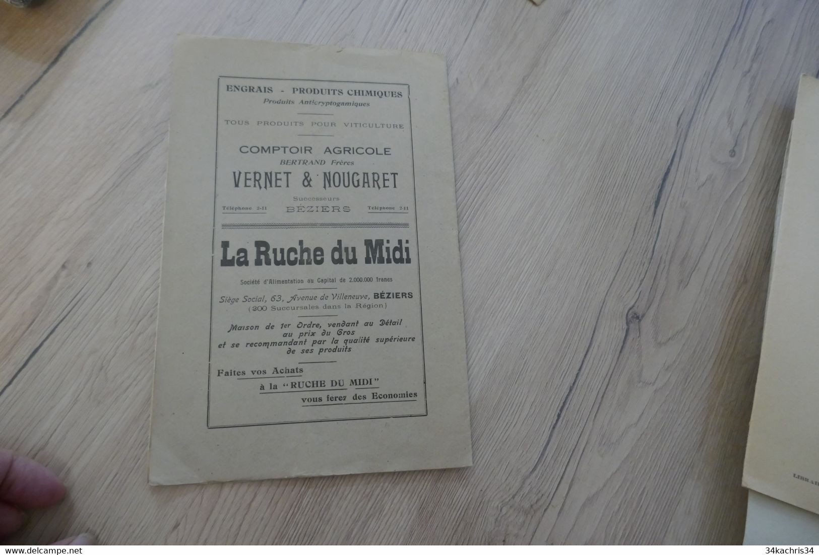 Revue littéraire 1928 la Cigalo lengadouciano Béziers illustré 32 p + pub