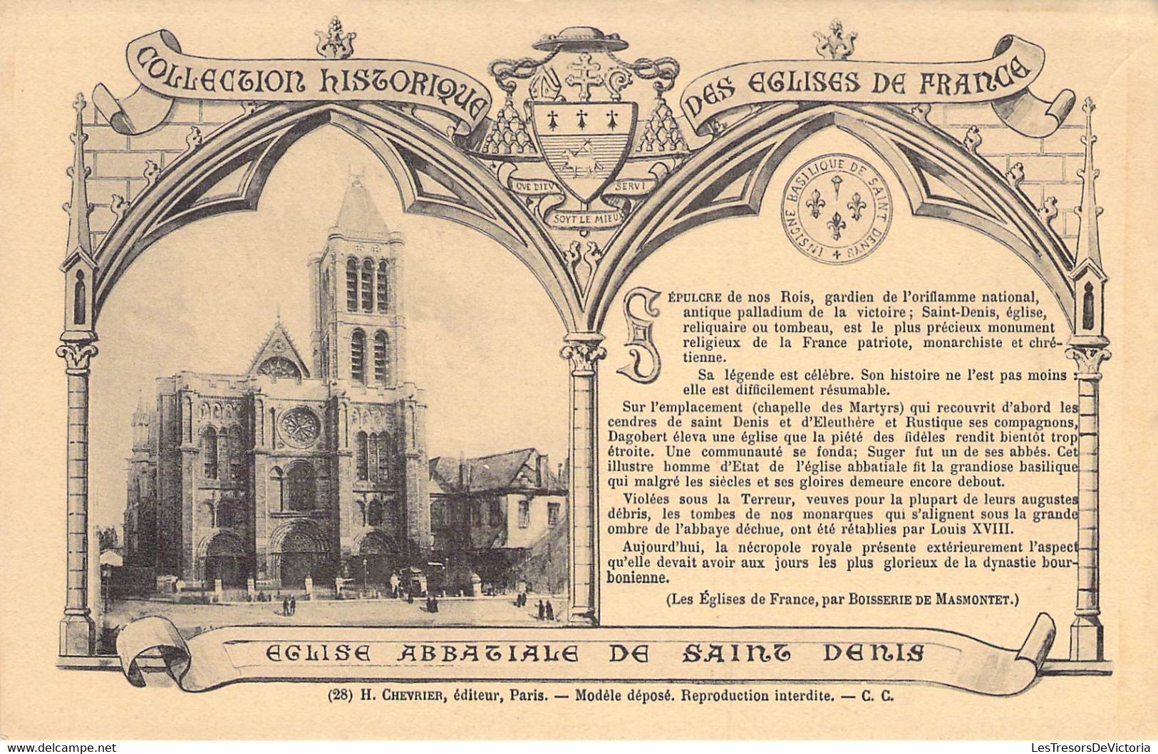 CPA RELIGION - CHRISTIANISME - Collection Historique - Eglise Abbatiale De Saint Denis - Chiese E Conventi