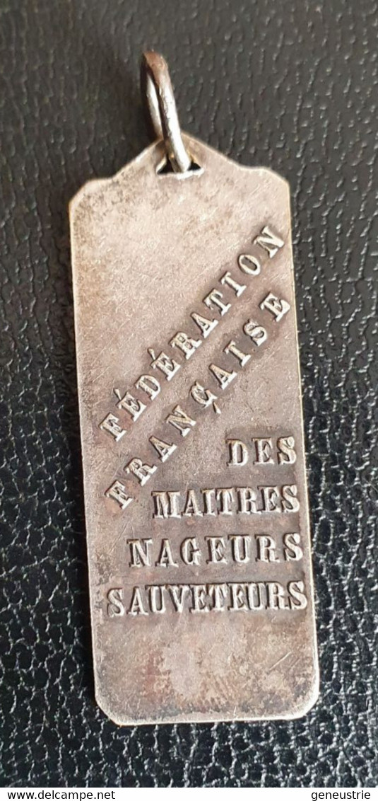 Médaille Argenté "Brevet De Natation / Fédération Française Des Maîtres Nageurs Sauveteurs" Années 30 - Natation